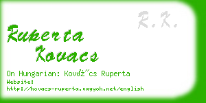 ruperta kovacs business card